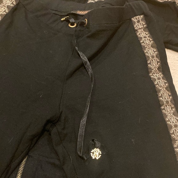 Black Roberto Cavalli Medium  Hooded Jacket with Lace Accents - Picture 8 of 14